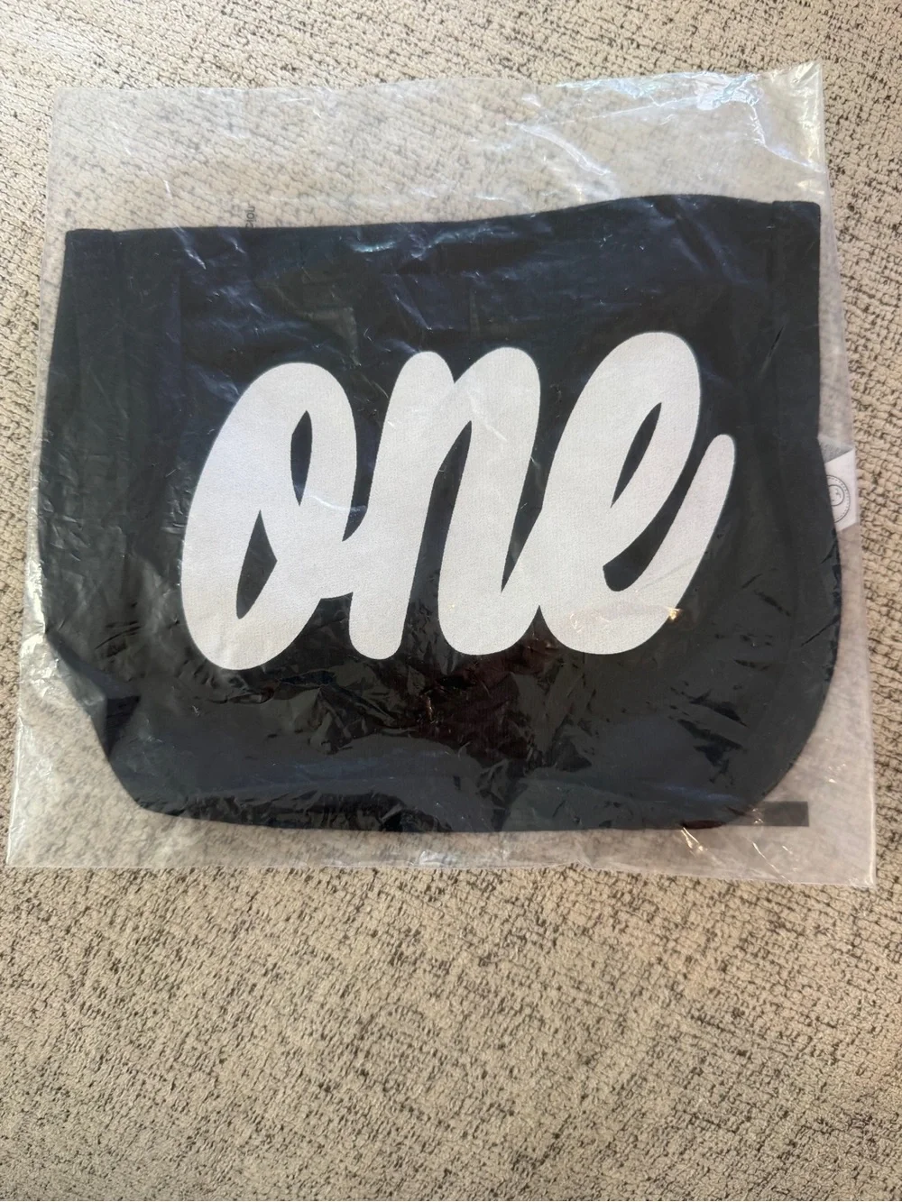NEW! Black 'One' Bib - Stylish Baby Feeding Accessory